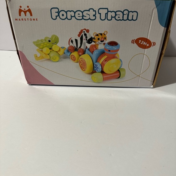 New Red and Yellow Musical Toy Car Set with Animal Designs - Picture 7 of 11